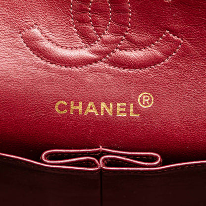 Black Chanel Small Classic Lambskin Double Flap Shoulder Bag