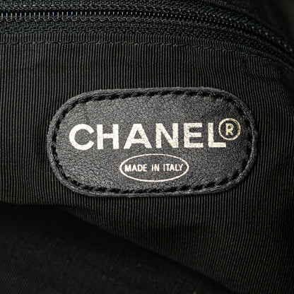 Black Chanel Embossed Lambskin CC Tote