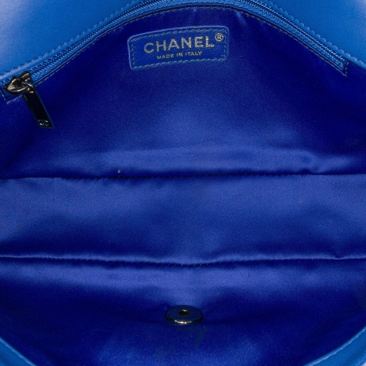 Blue Chanel Medium Lambskin CC Crossing Flap Shoulder Bag