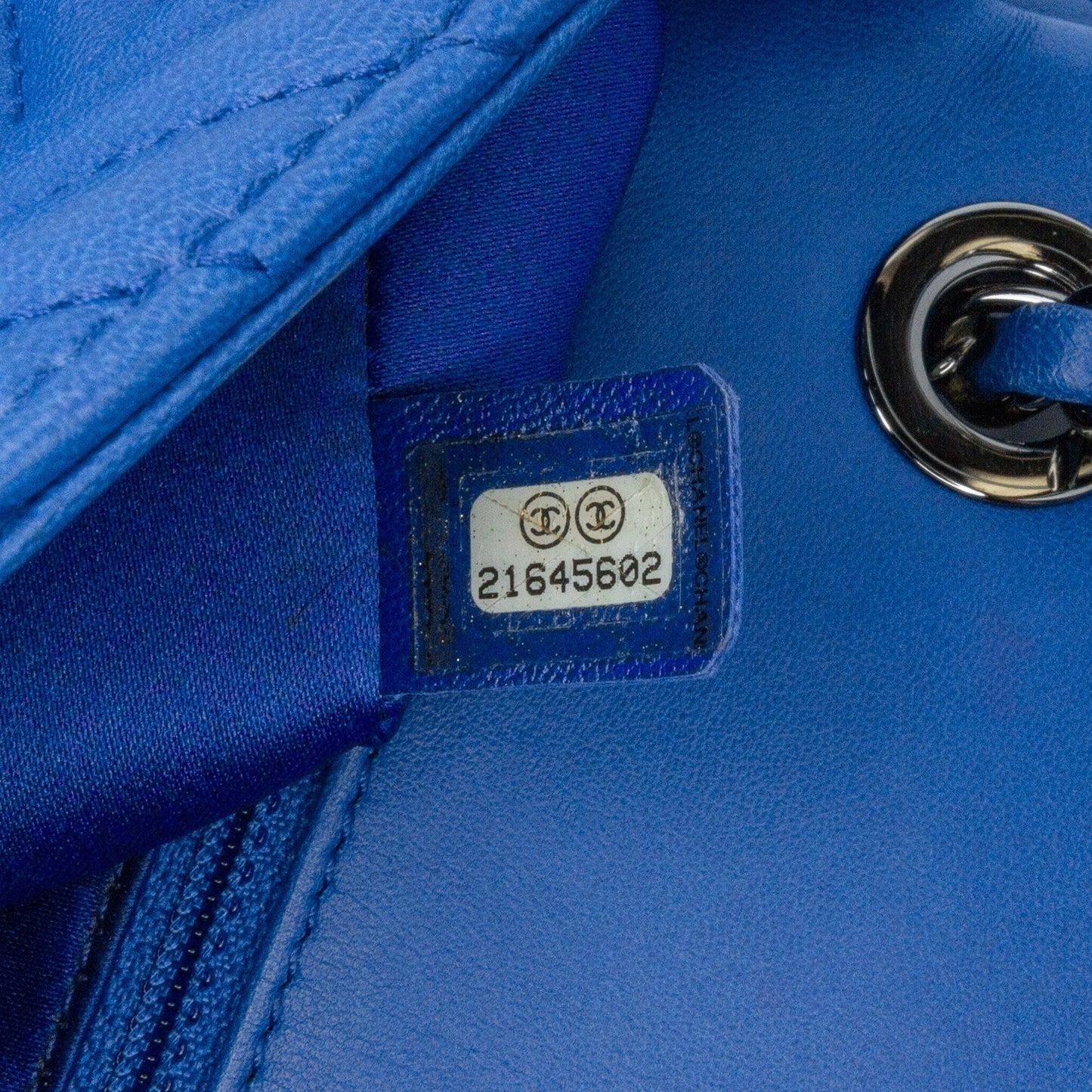 Blue Chanel Medium Lambskin CC Crossing Flap Shoulder Bag