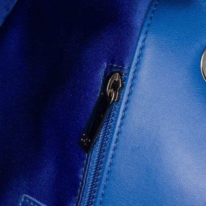 Blue Chanel Medium Lambskin CC Crossing Flap Shoulder Bag