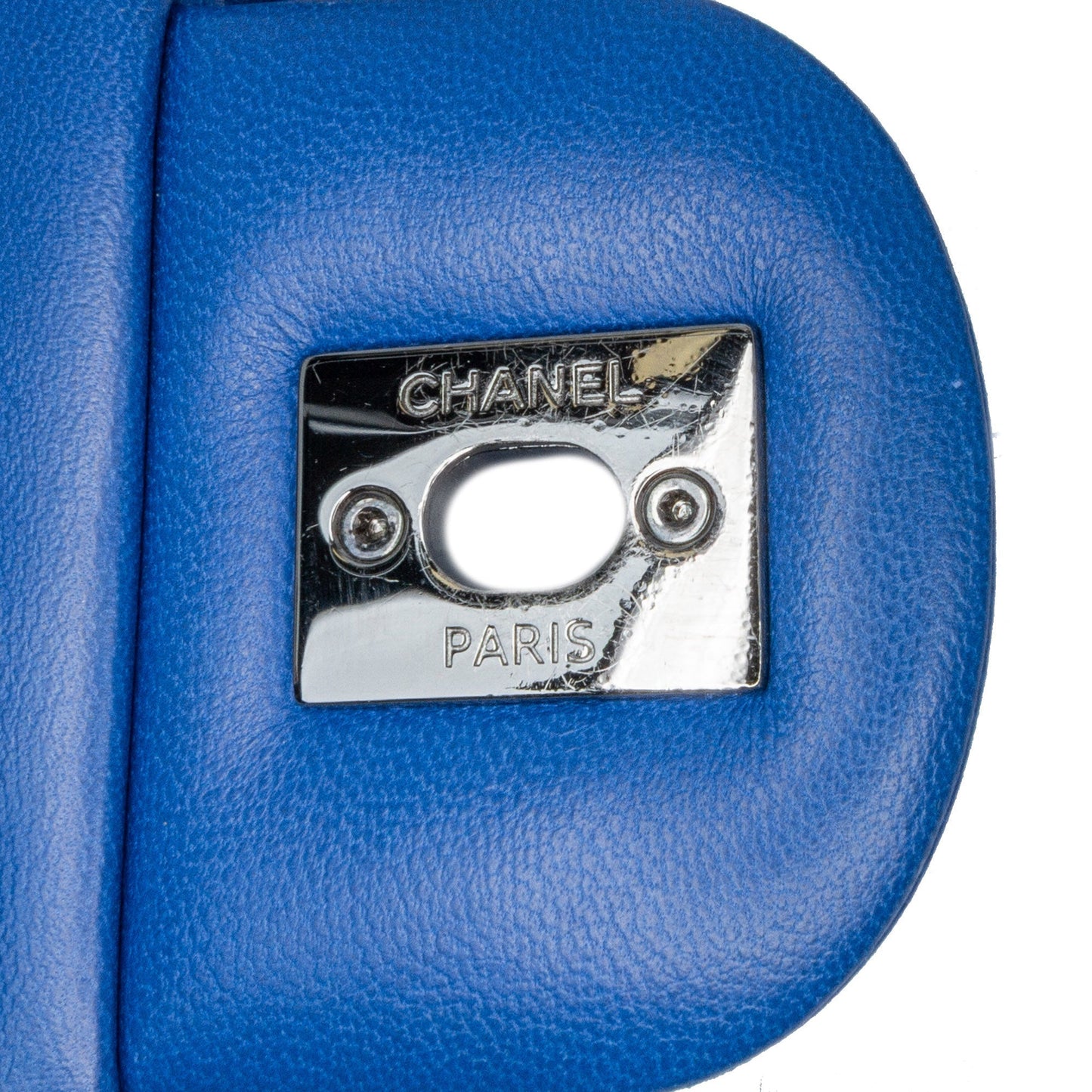 Blue Chanel Medium Lambskin CC Crossing Flap Shoulder Bag