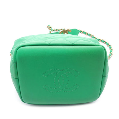 Green Chanel Small Quilted Lambskin Perfect Meeting Hobo Satchel