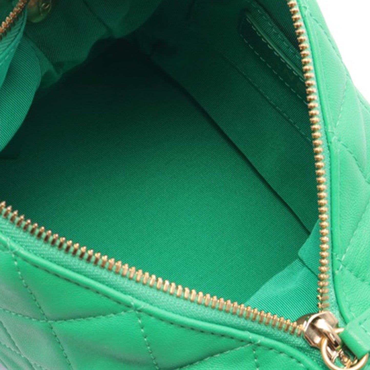 Green Chanel Small Quilted Lambskin Perfect Meeting Hobo Satchel