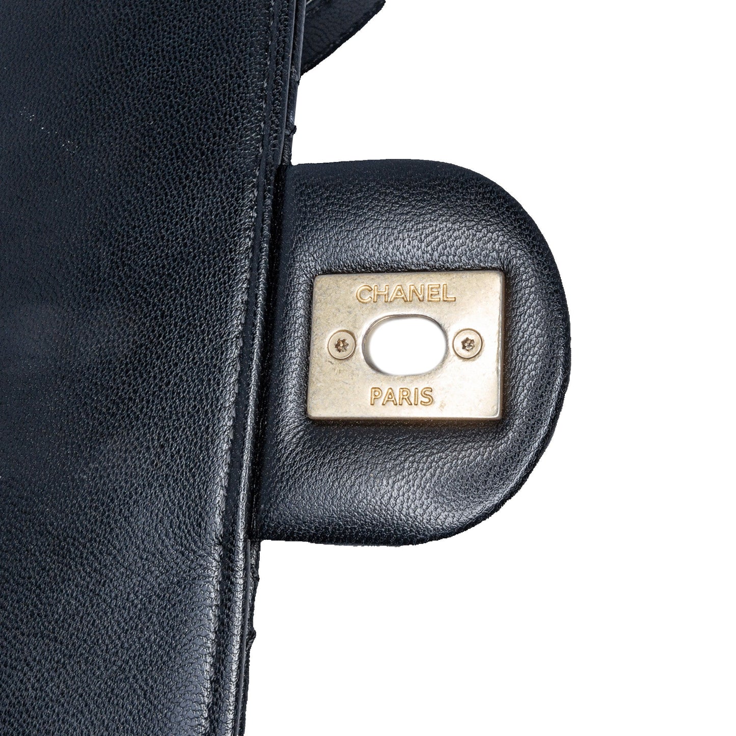 Black Chanel Quilted Goatskin Chic Pearls Flap Crossbody Bag