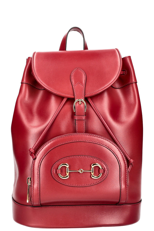 GUCCI 1955 Horsebit Backpack Red