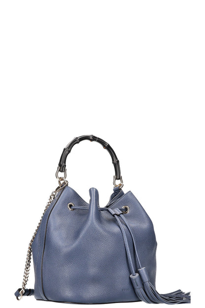 GUCCI Bamboo Bucket Bag Blue