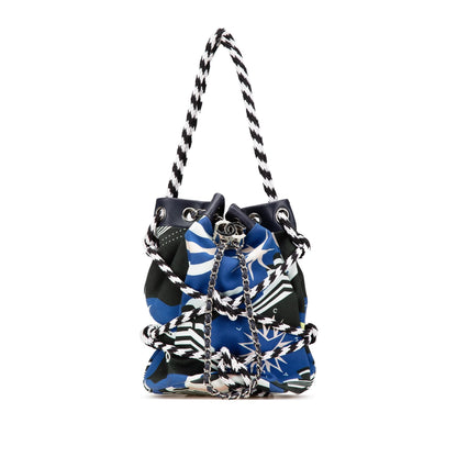 Blue Chanel Canvas and Rope La Pausa Bucket bag