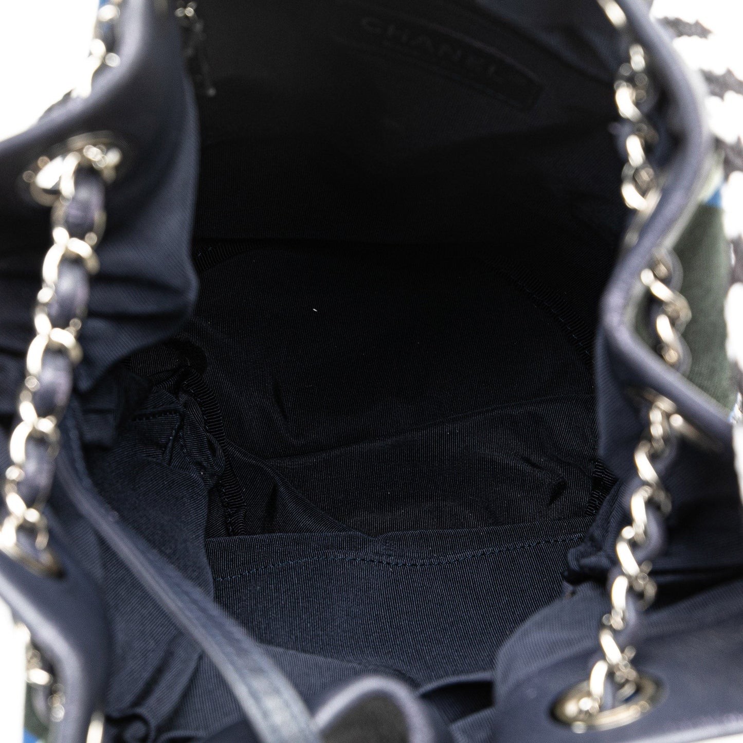 Blue Chanel Canvas and Rope La Pausa Bucket bag