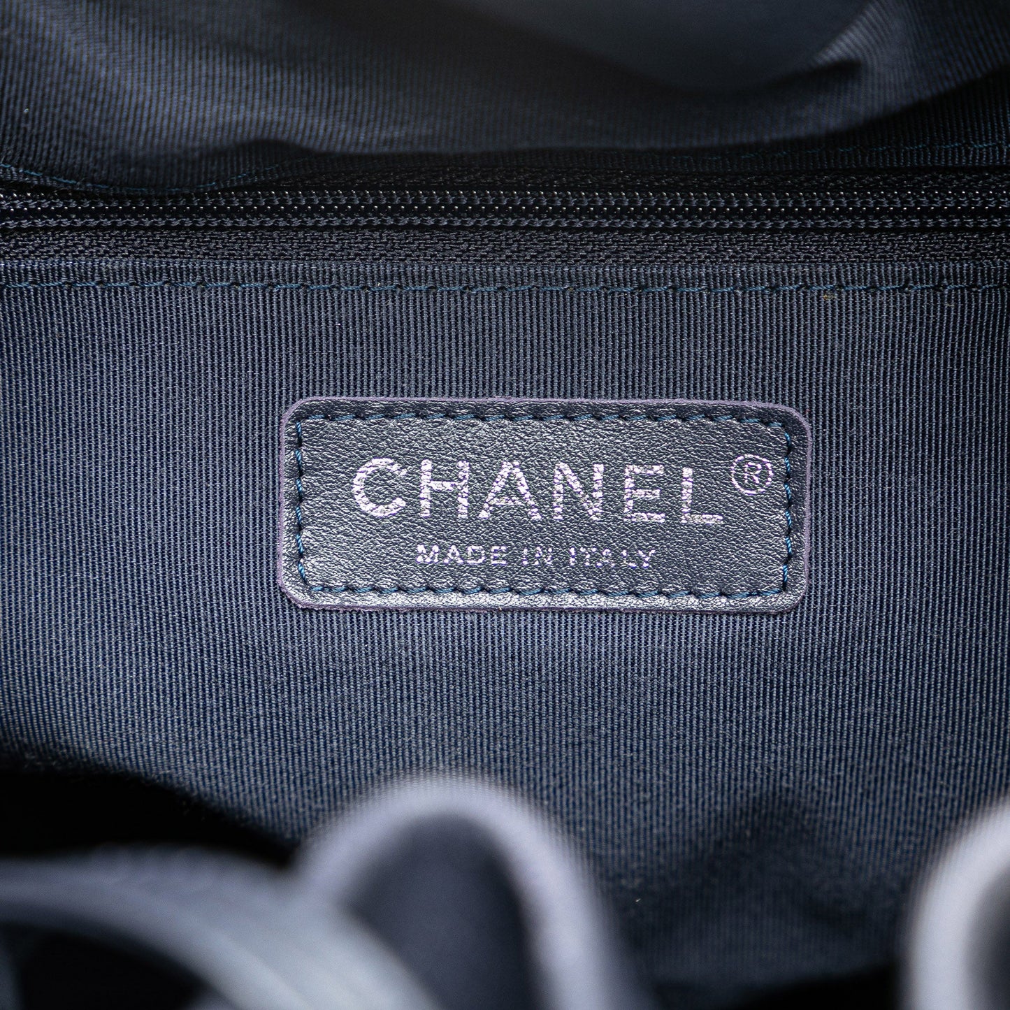 Blue Chanel Canvas and Rope La Pausa Bucket bag
