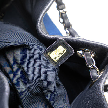 Blue Chanel Canvas and Rope La Pausa Bucket bag