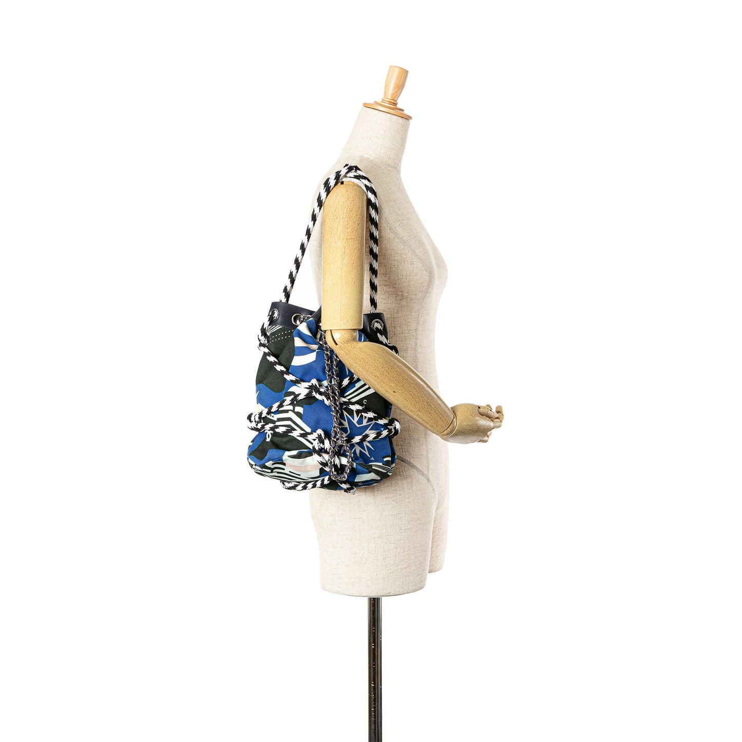 Blue Chanel Canvas and Rope La Pausa Bucket bag