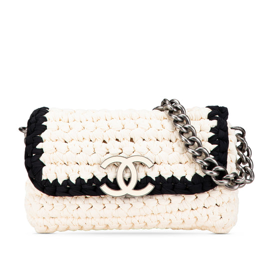Chanel Sac Neoprene Fancy Crochet Flap