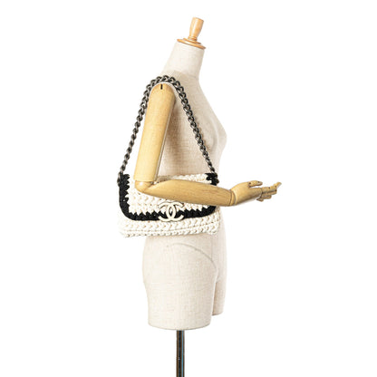Chanel Sac Neoprene Fancy Crochet Flap