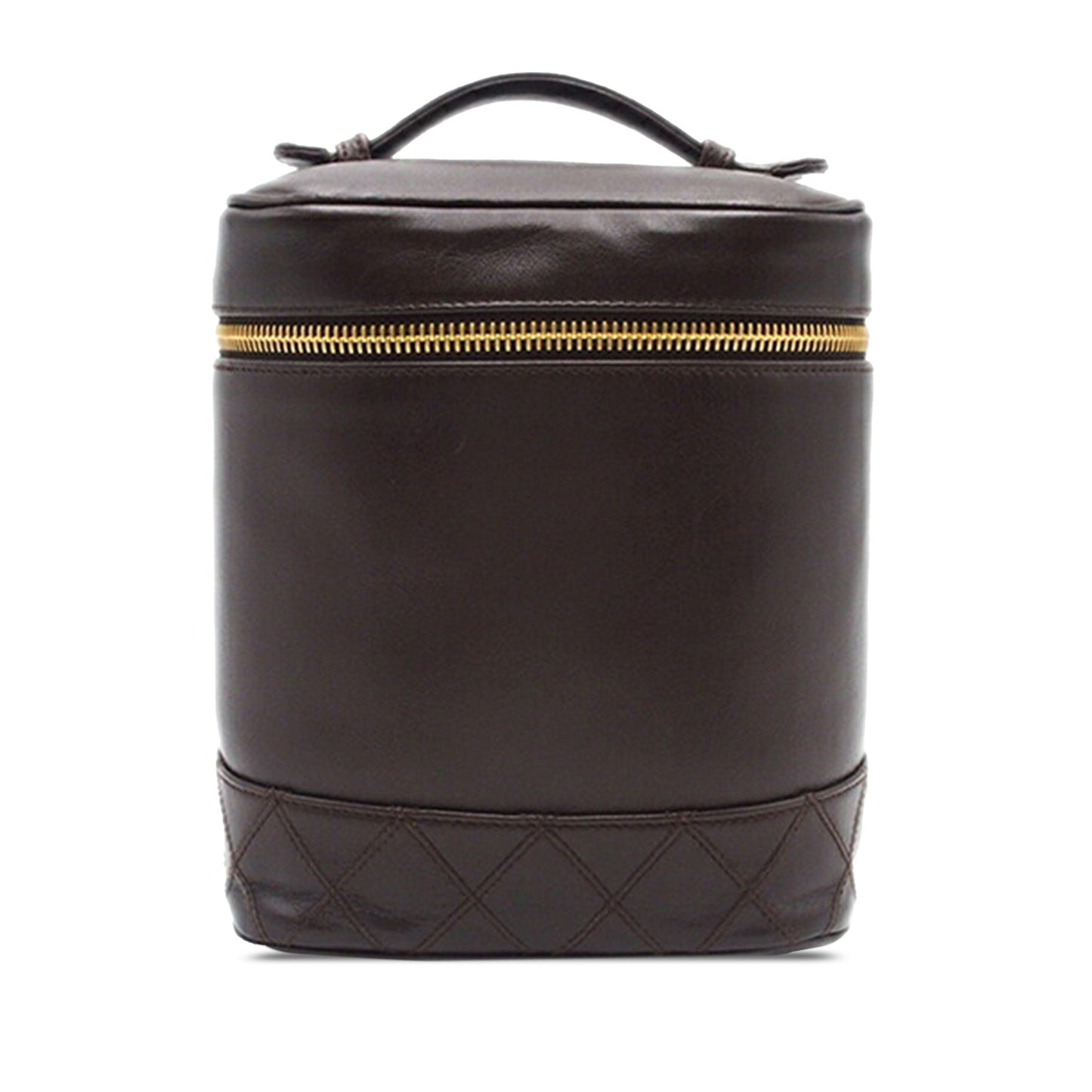 Brown Chanel CC Lambskin Vanity Case