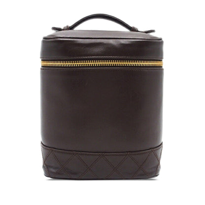 Brown Chanel CC Lambskin Vanity Case