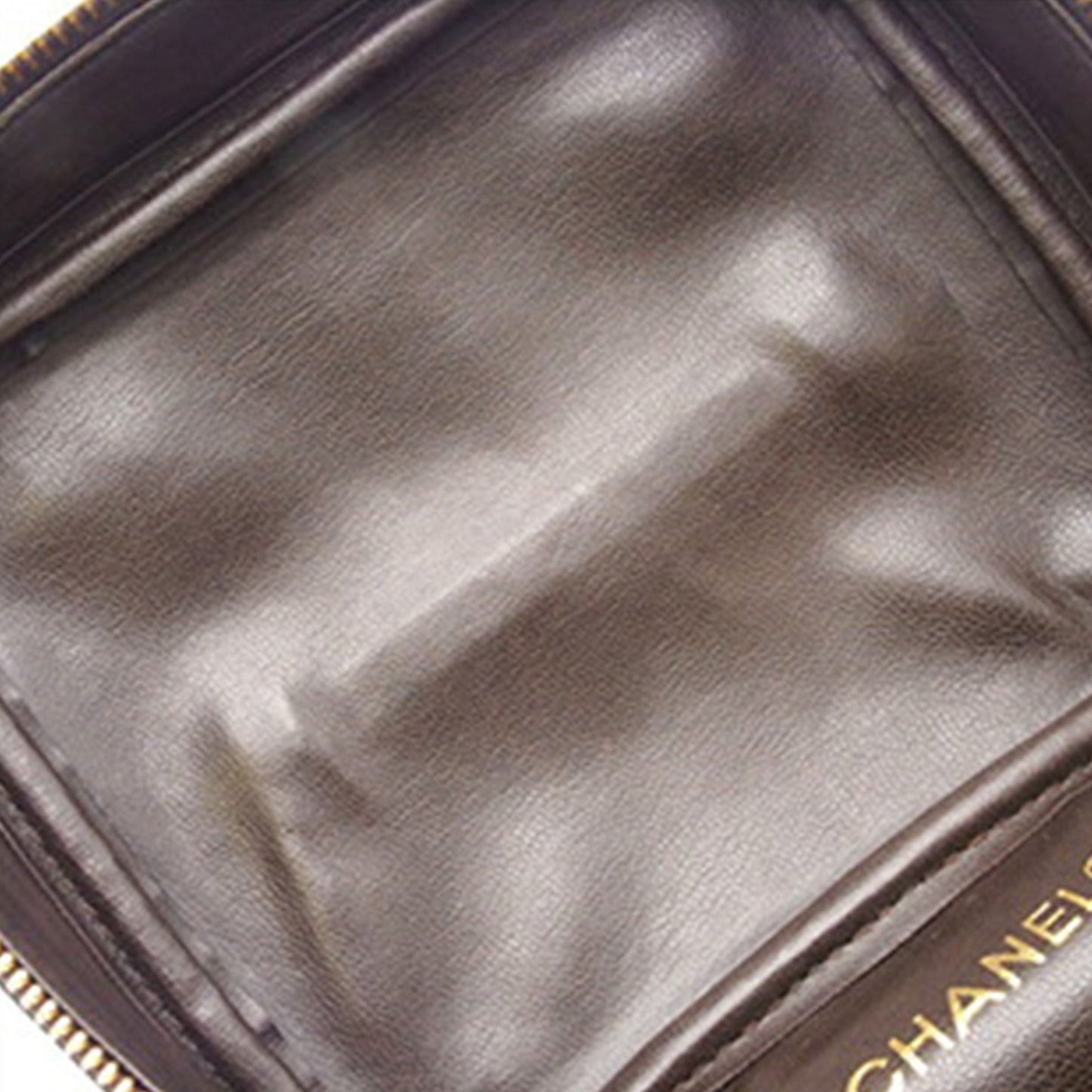 Brown Chanel CC Lambskin Vanity Case
