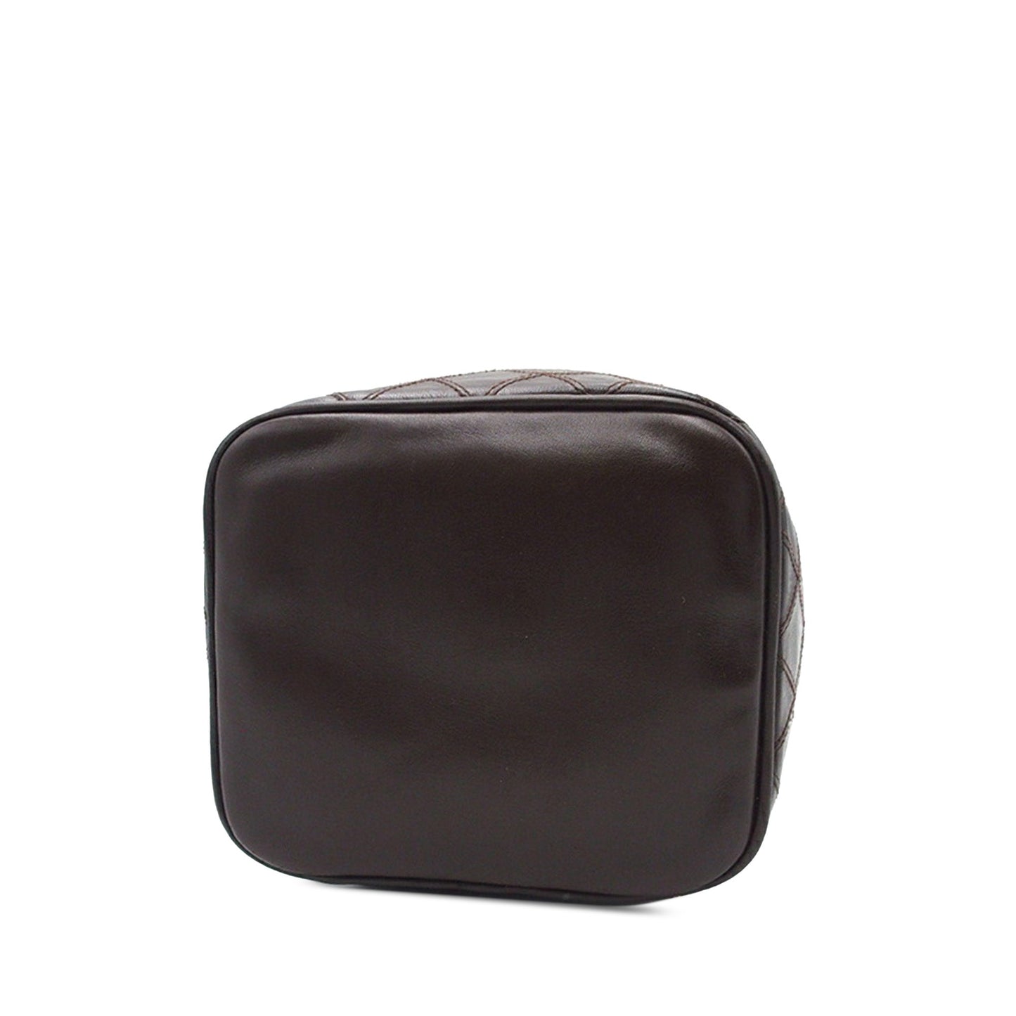 Brown Chanel CC Lambskin Vanity Case