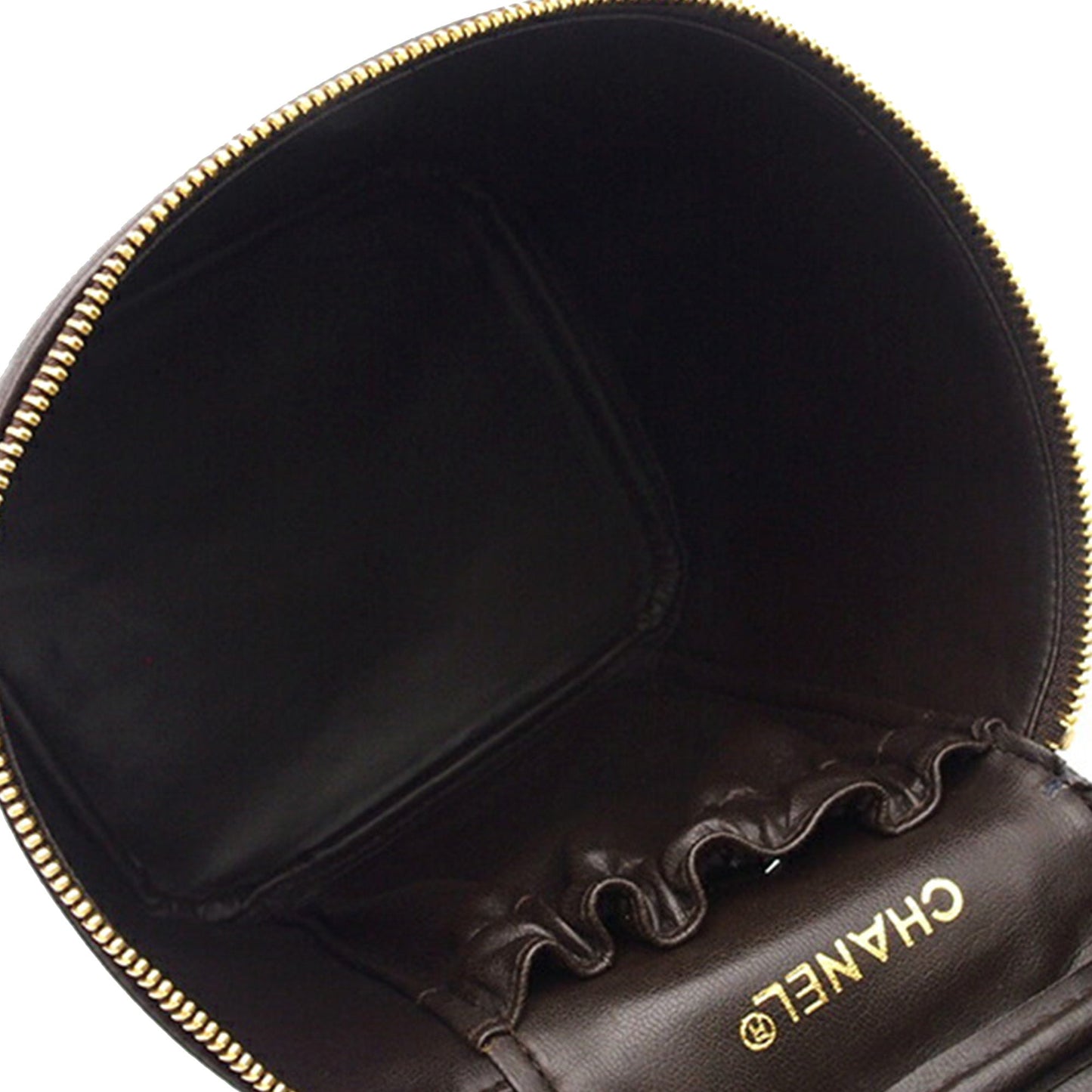 Brown Chanel CC Lambskin Vanity Case