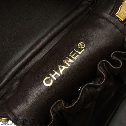 Brown Chanel CC Lambskin Vanity Case