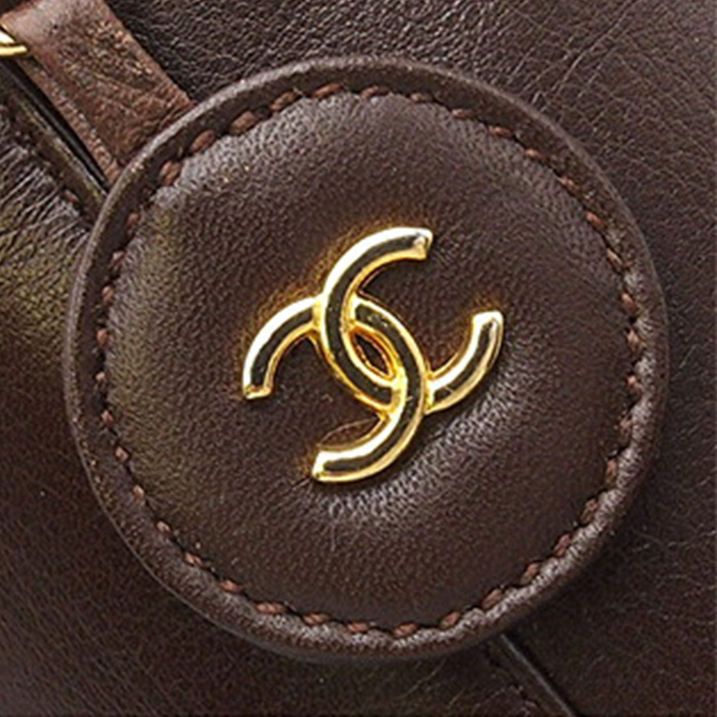 Brown Chanel CC Lambskin Vanity Case