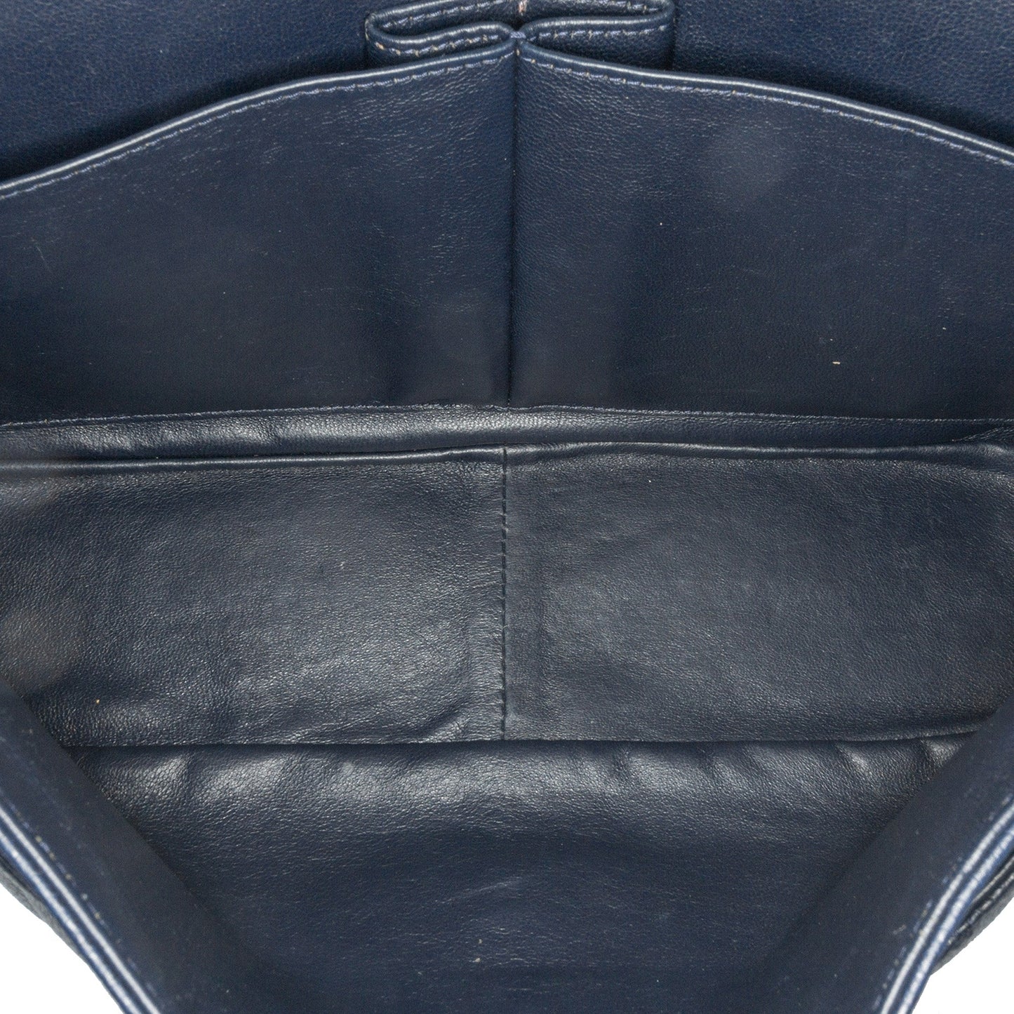 Blue Chanel Jumbo Classic Caviar Double Flap Shoulder Bag