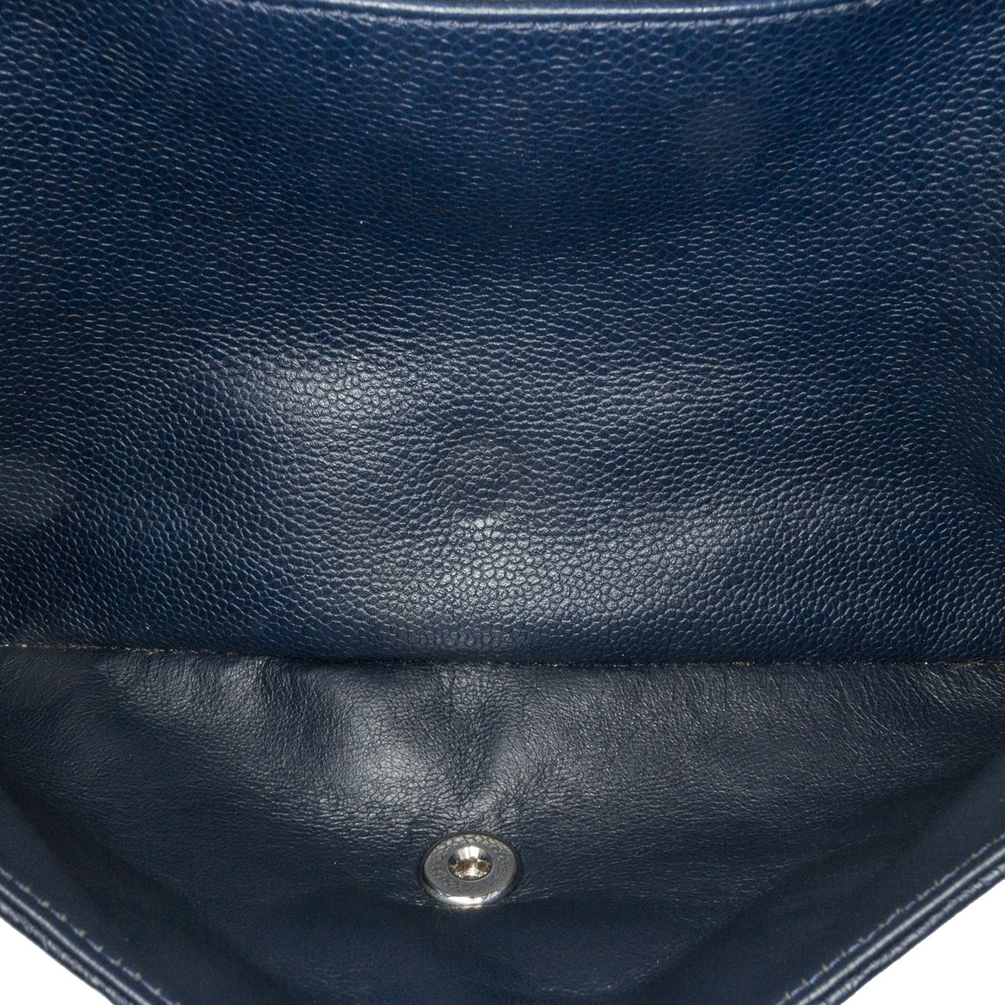 Blue Chanel Jumbo Classic Caviar Double Flap Shoulder Bag