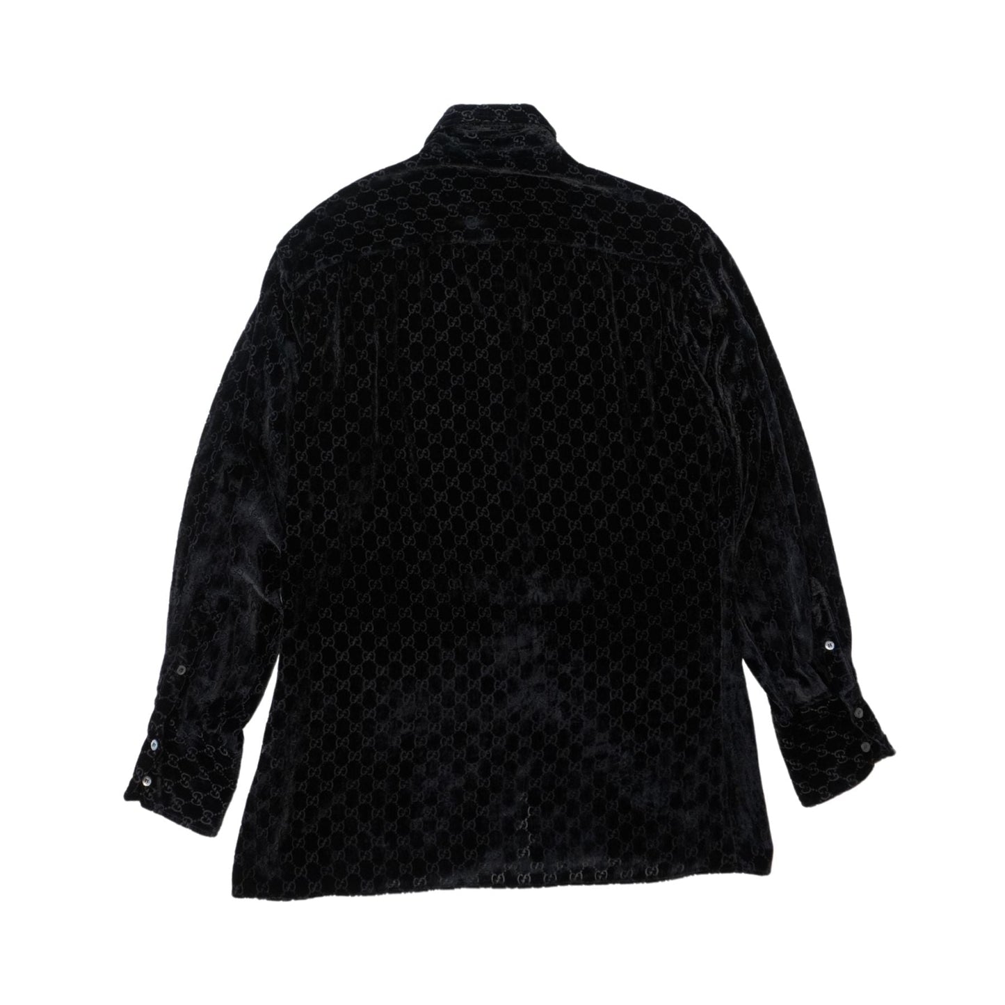 Gucci 'F/W 1997 GG Velvet' Button-Down Shirt - Men's 39