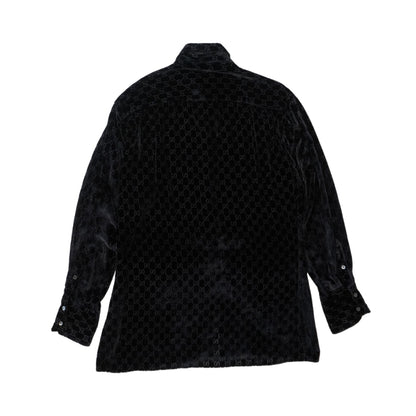 Gucci 'F/W 1997 GG Velvet' Button-Down Shirt - Men's 39