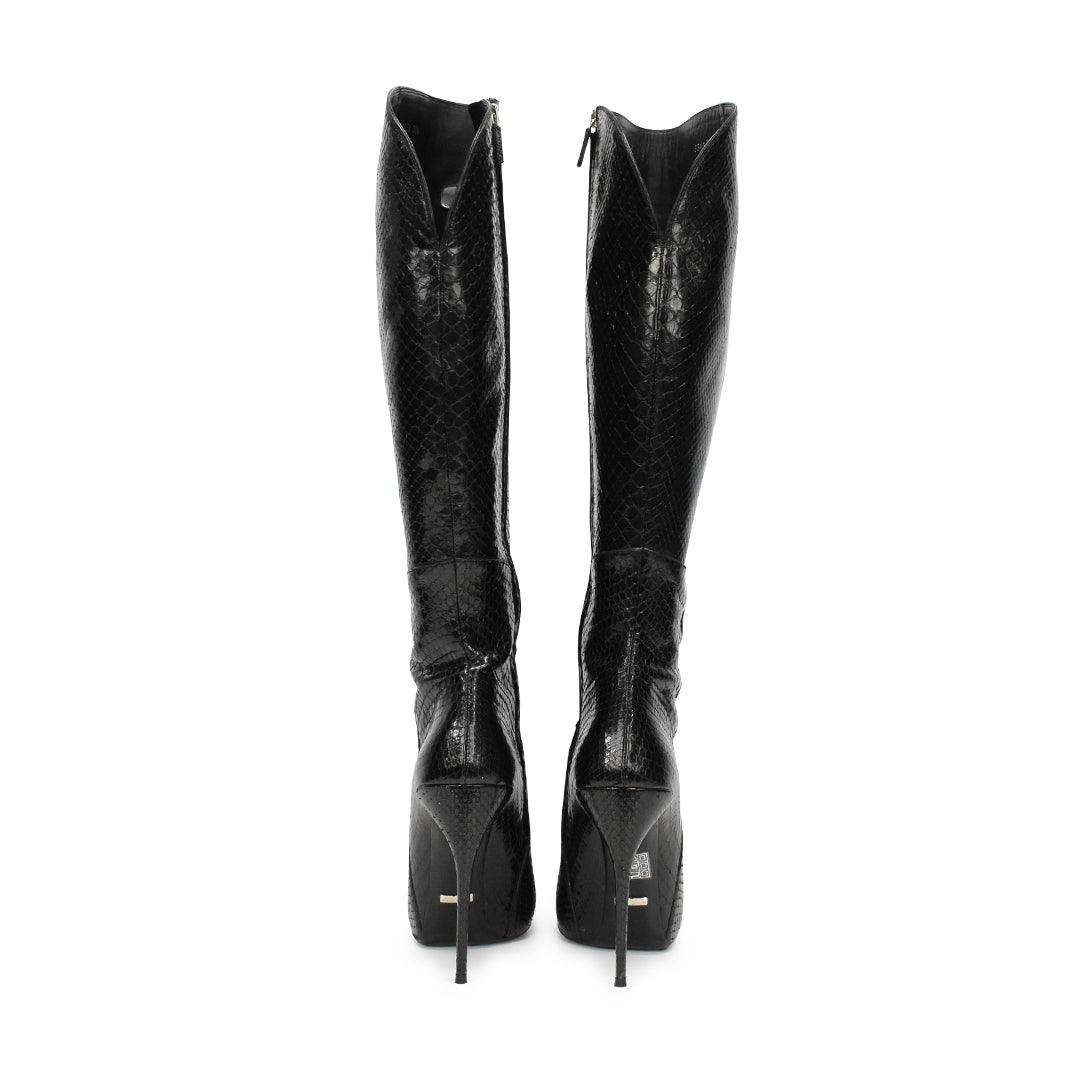 Gucci 'Kim' Python Boots - Women's 38.5