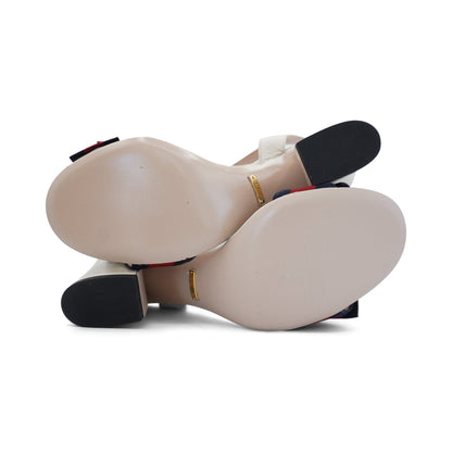 Gucci 'Rose Web' Heels - Women's 36.5