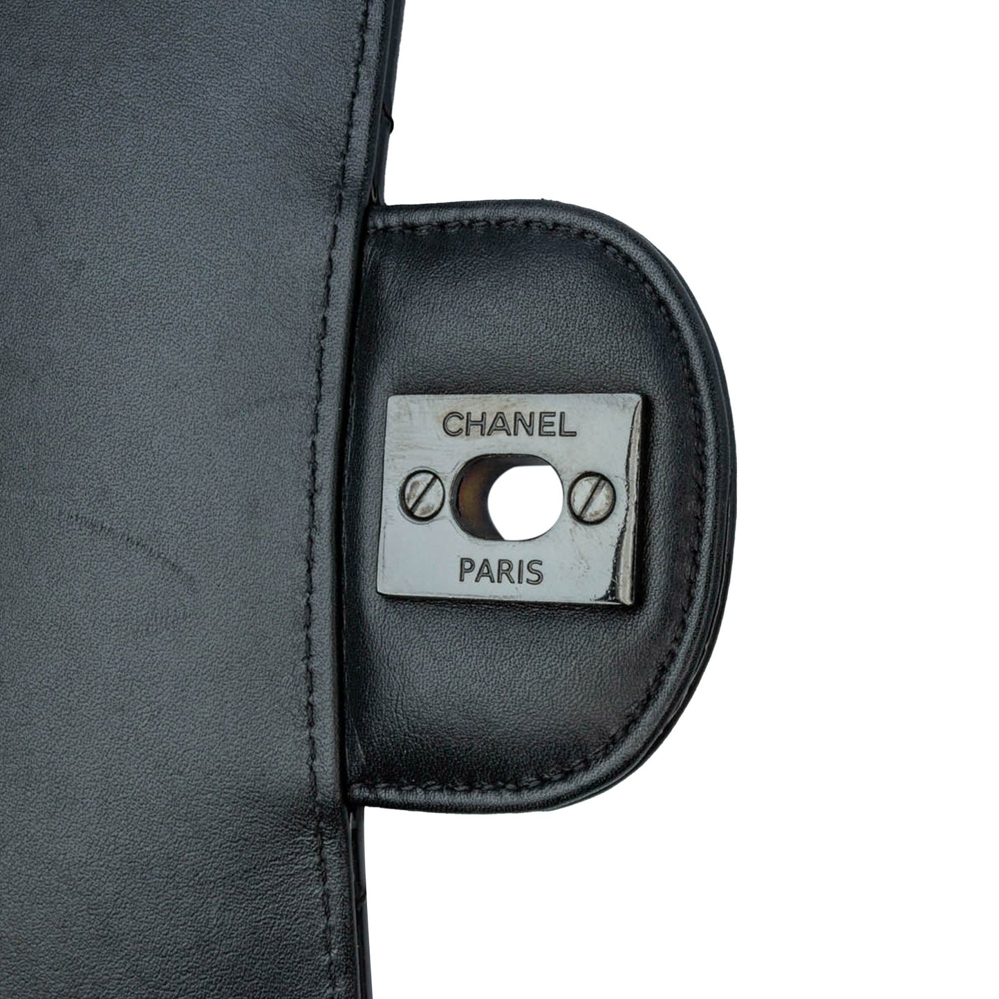 Black Chanel Mini Square Classic Patent So Black Single Flap Crossbody Bag
