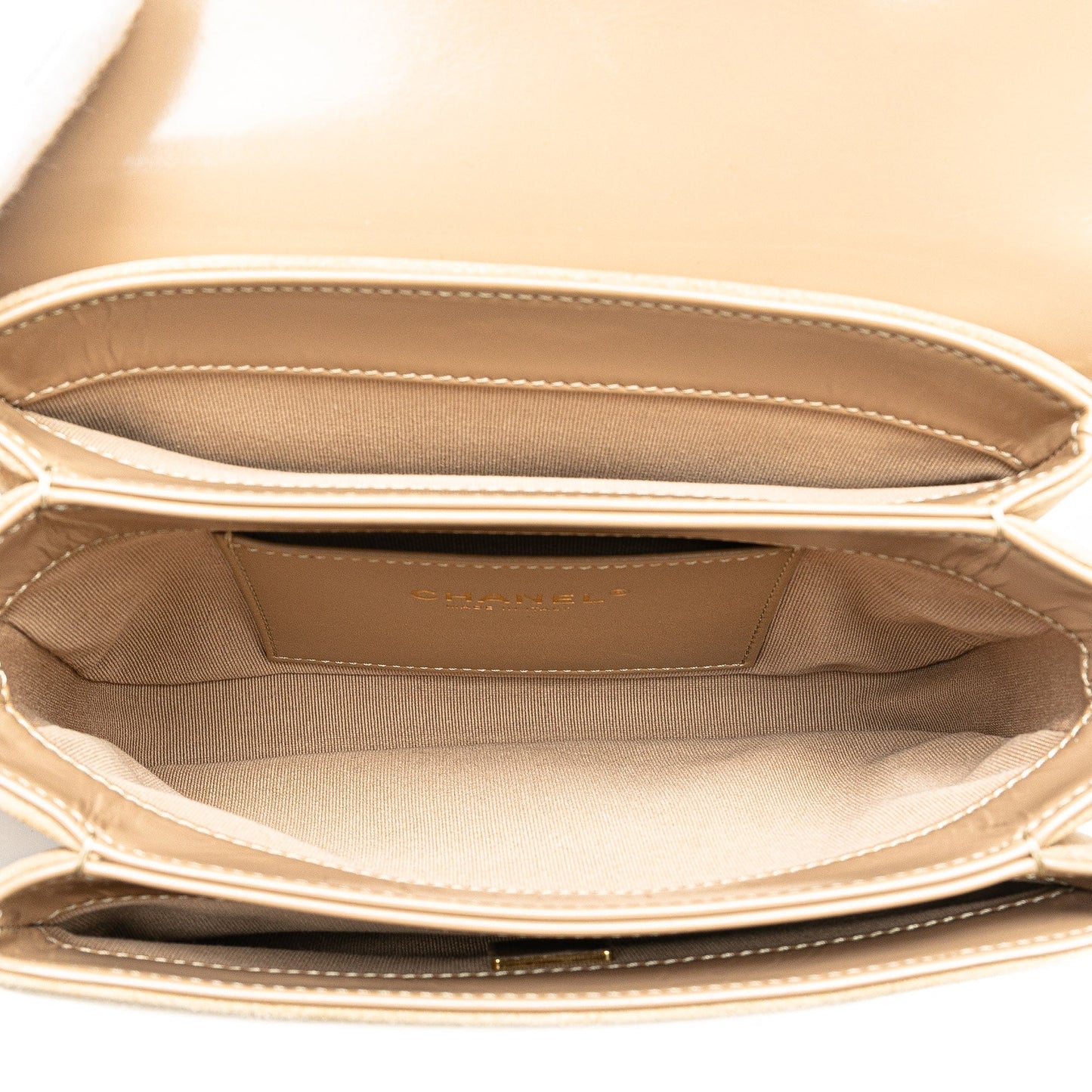 Brown Chanel Mini Shiny Calfskin My Sweet CC Flap Crossbody Bag