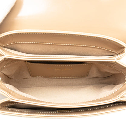Brown Chanel Mini Shiny Calfskin My Sweet CC Flap Crossbody Bag
