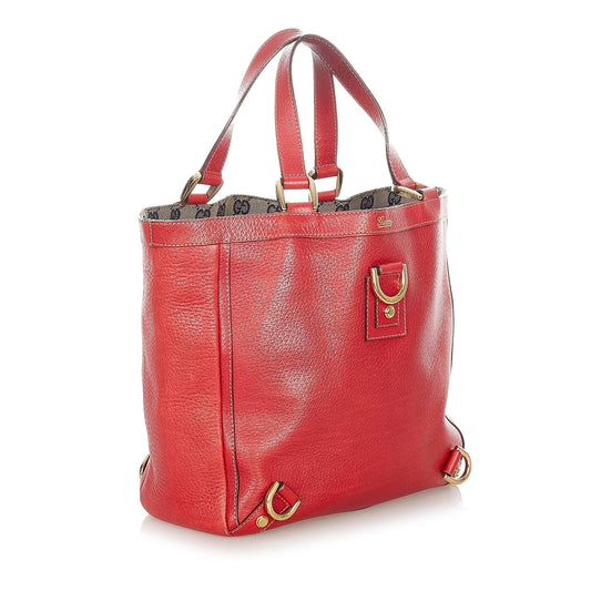 Gucci Abbey D-Ring Leather Tote Bag (SHG-21120)