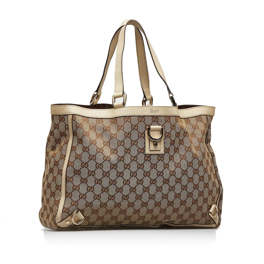 Gucci Abbey GG Canvas Tote (SHG-KlNn76)