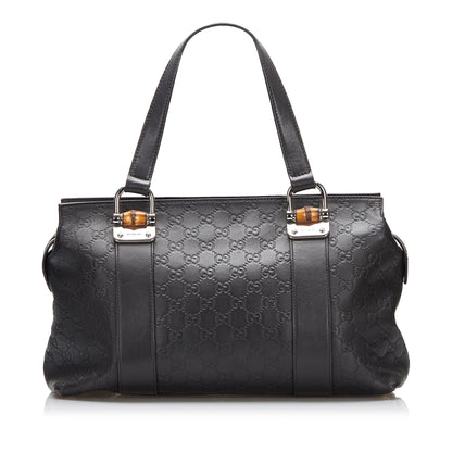 Gucci Bamboo Bar Guccissima Satchel (SHG-5c7shZ)