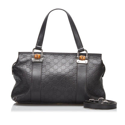 Gucci Bamboo Bar Guccissima Satchel (SHG-5c7shZ)