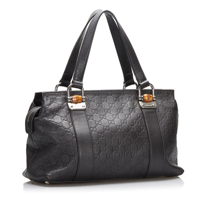 Gucci Bamboo Bar Guccissima Satchel (SHG-5c7shZ)