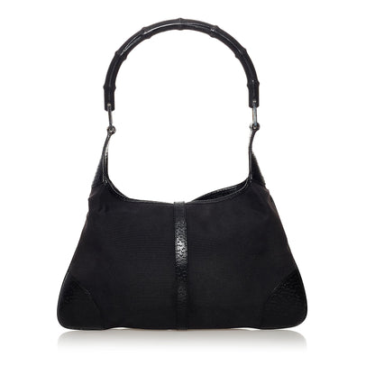 Gucci Bamboo Canvas Jackie Shoulder Bag (SHG-31465)
