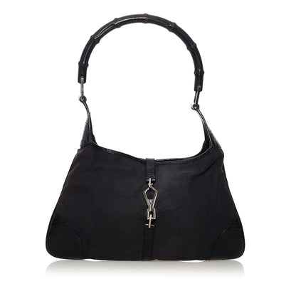 Gucci Bamboo Canvas Jackie Shoulder Bag (SHG-31465)