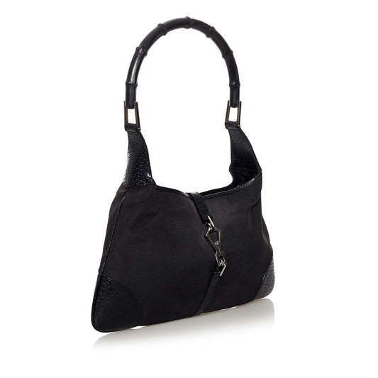 Gucci Bamboo Canvas Jackie Shoulder Bag (SHG-31465)