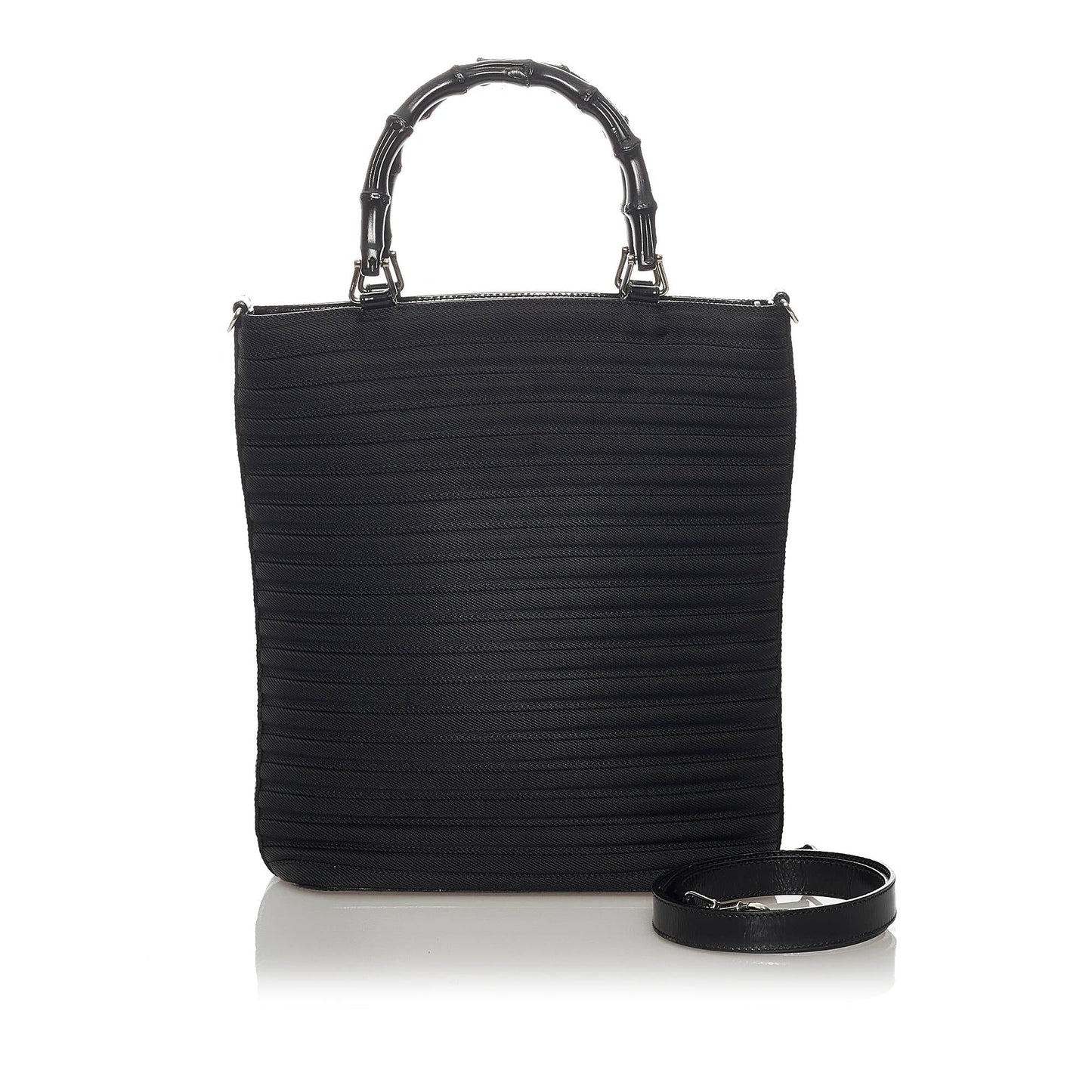 Gucci Bamboo Canvas Satchel (SHG-29171)
