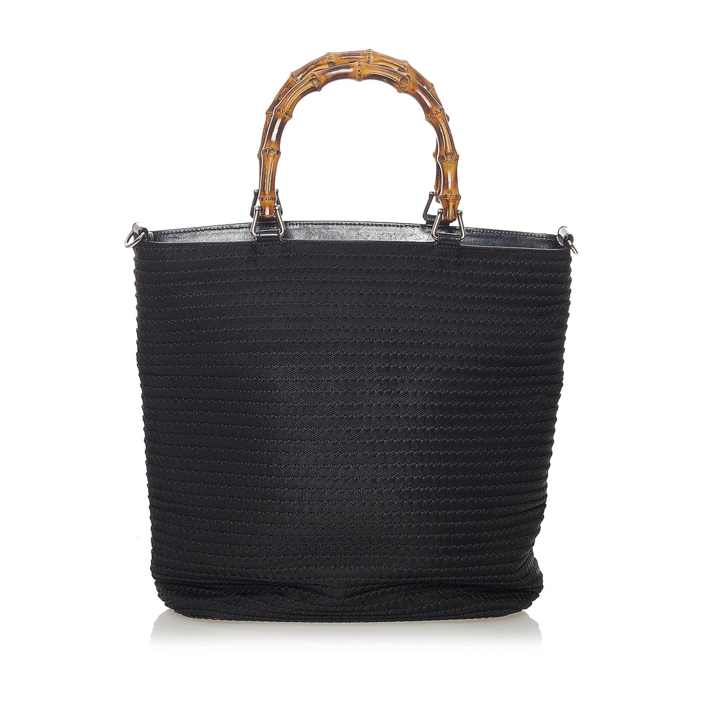 Gucci Bamboo Canvas Satchel (SHG-0VJXo9)