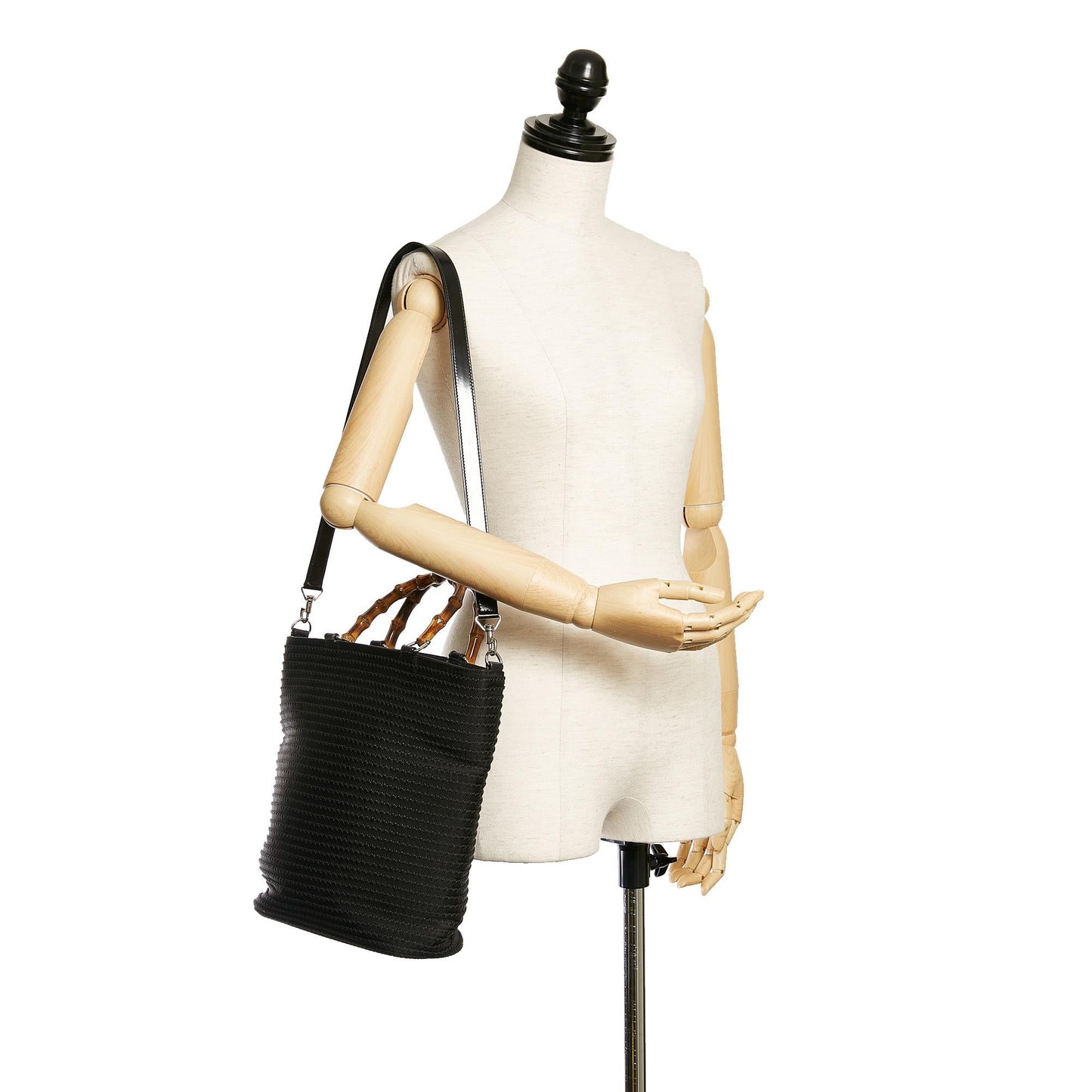 Gucci Bamboo Canvas Satchel (SHG-0VJXo9)