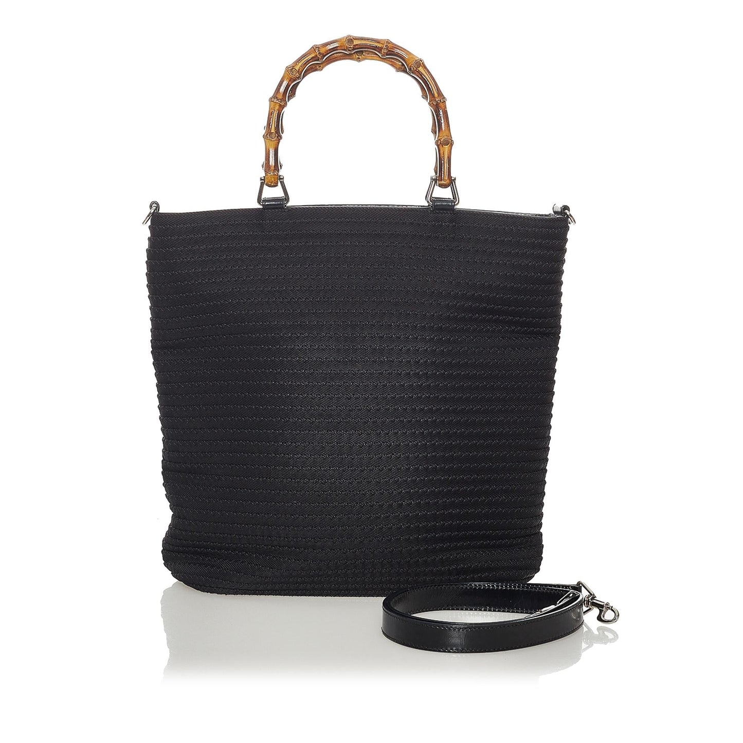 Gucci Bamboo Canvas Satchel (SHG-0VJXo9)