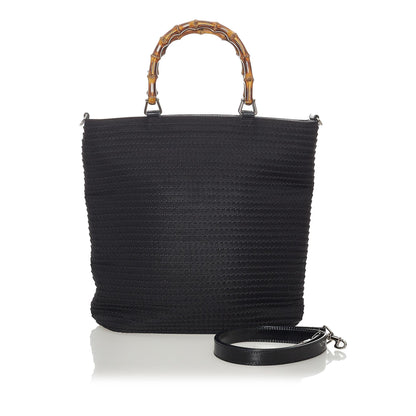 Gucci Bamboo Canvas Satchel (SHG-0VJXo9)