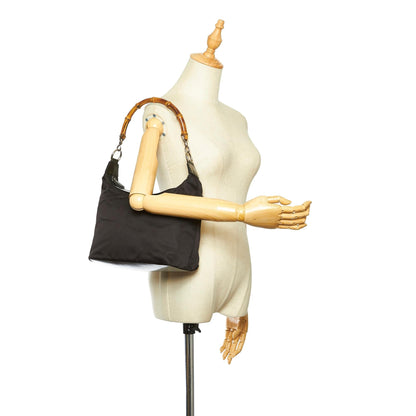 Gucci Bamboo Canvas Shoulder Bag (SHG-18223)