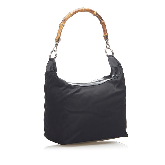 Gucci Bamboo Canvas Shoulder Bag (SHG-18223)