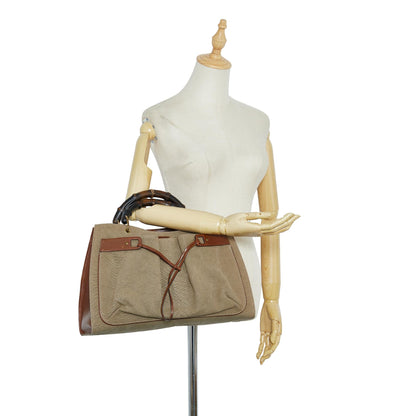 Gucci Bamboo Canvas Tote Bag (SHG-Rl4F7t)